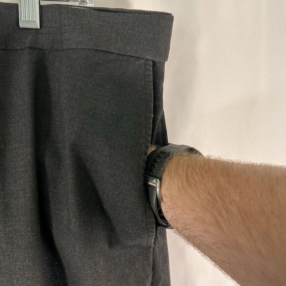 Johnston Murphy Dress Pants Men's 38x30 Grey Regular Fit Stretch Waist - Picture 4 of 9